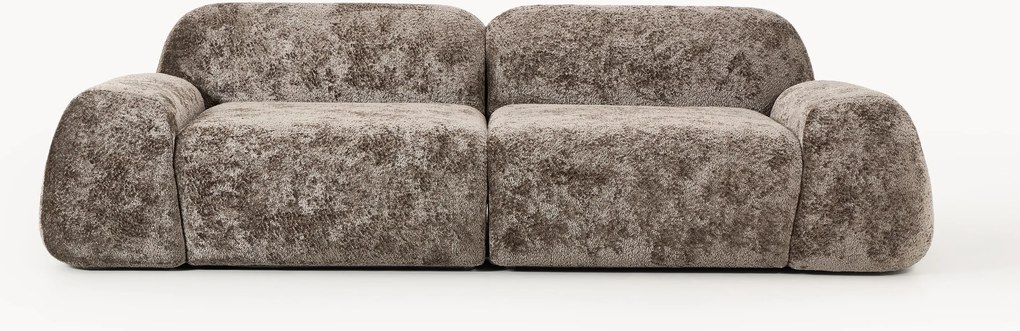 Sofá modular em teddy-bouclé Wolke (3 lugares)