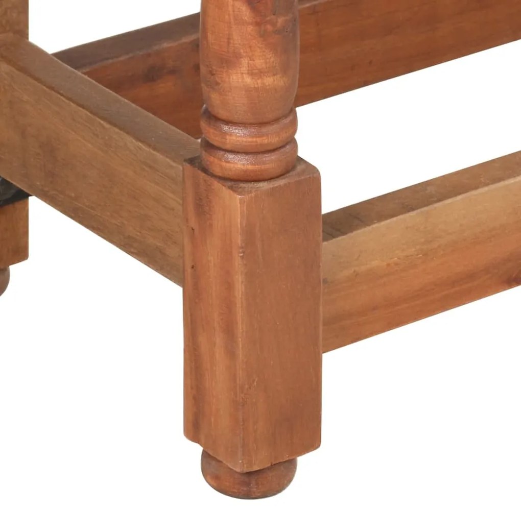 Mesa de jantar redonda 110x76 cm madeira de mangueira maciça