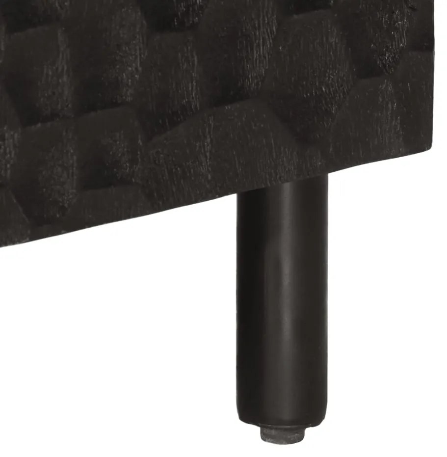 Móvel de TV 105x33x46 cm madeira de mangueira maciça preto