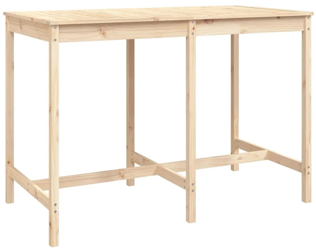 7 pcs conjunto de bar para jardim pinho maciço
