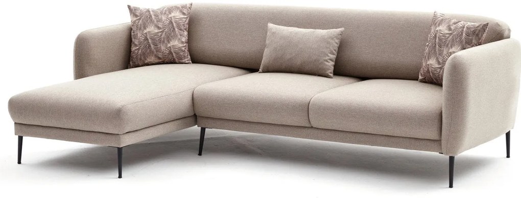 Sofá-Cama de Canto Venus – Creme – 265x80x163 cm