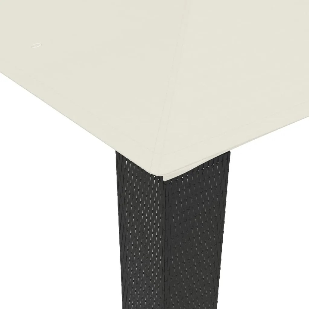 Gazebo com telhado duplo 2,94x2,94 m aço creme