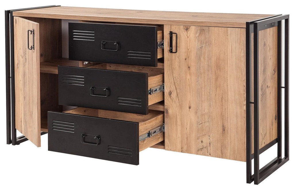 Console Cosmo – Atlantic Pine Black – 160x80x45 cm