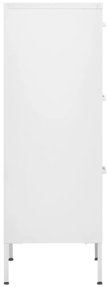 Armário de arrumação aço 42,5x35x101,5 cm branco