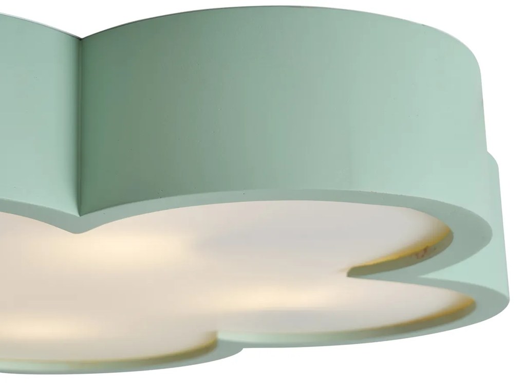 Plafon para crianças verde com branco - Lucille