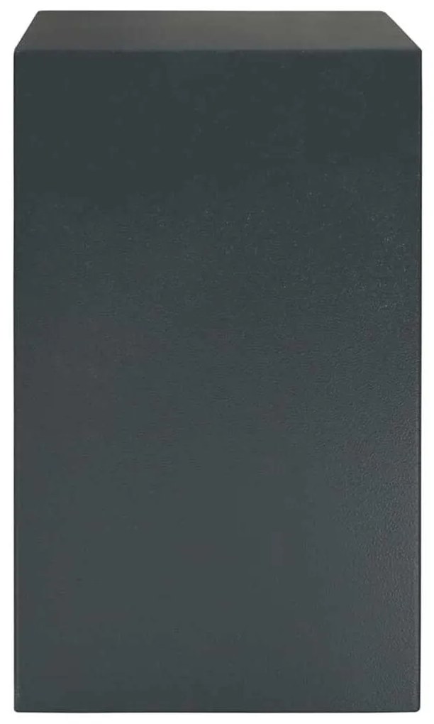 Caixa de Segurança com Fechadura Chave Cinza Escuro 31x35x50 cm Aço