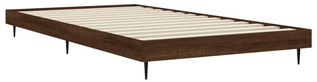 Estrutura cama s/ colchão derivados madeira carvalho castanho