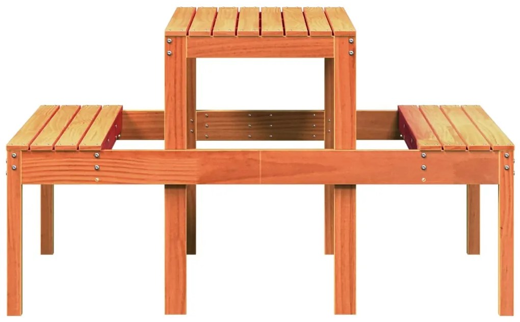 Mesa de piquenique 110x134x75 cm pinho maciço castanho-mel