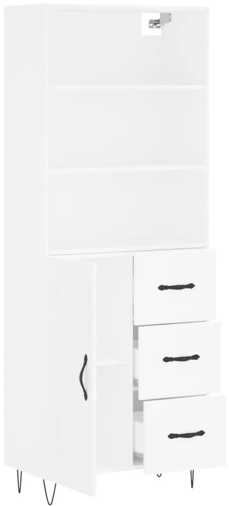 Armário alto 69,5x34x180 cm derivados de madeira branco