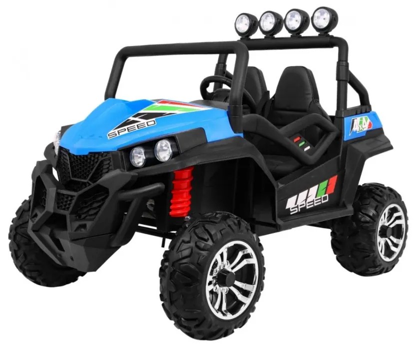 Carro elétrico para Crianças 2 Lugares Grand Buggy 24V 4x4 LIFT STRONG Rodas Espuma EVA, Assento couro ecológico Azul