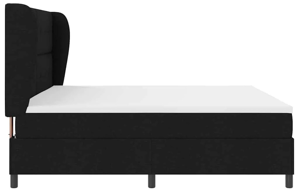Cama Box com Colchão Preto 200 x 200 cm - Tecido