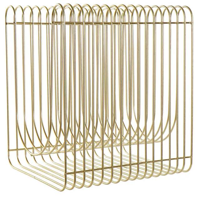 Porta-revistas DKD Home Decor Metal Dourado (35 x 30 x 40 cm)