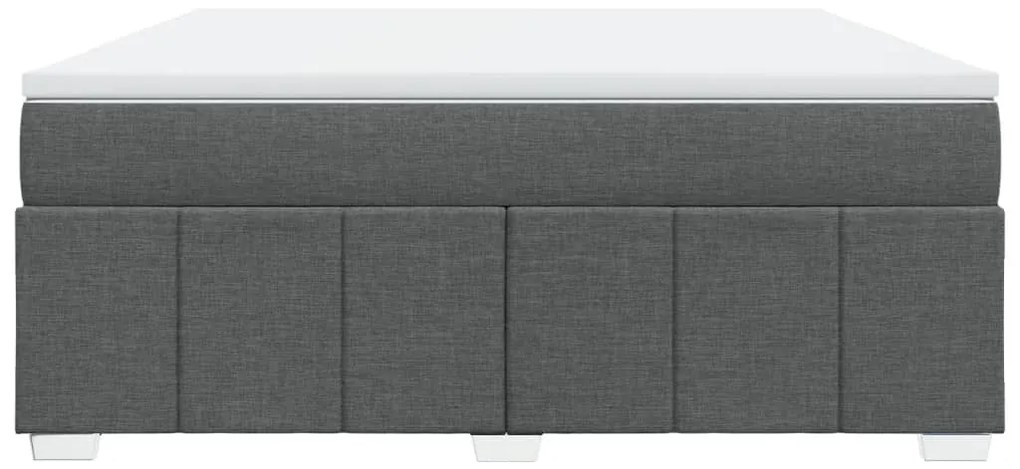 Cama com molas/colchão 180x200 cm tecido cinzento-escuro