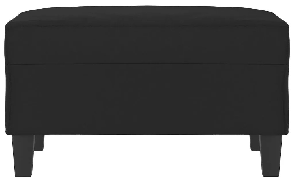 Apoio de pés 70x55x41 cm tecido de microfibra preto
