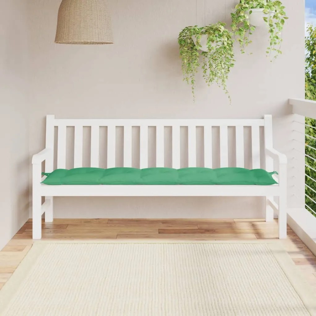 vidaXL Almofadão p/ banco de jardim 180x50x7cm tecido oxford verde