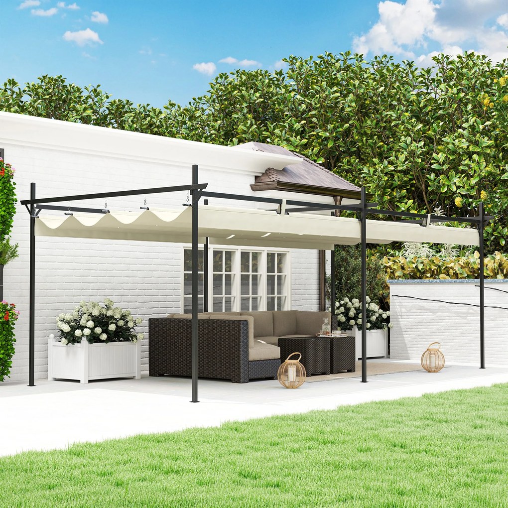 Pérgola com Teto Retrátil Pérgola de Alumínio 588x297x230 cm Pérgola c