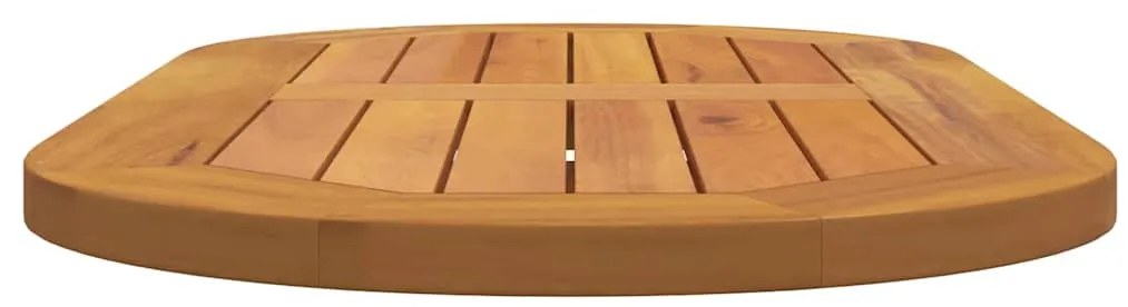 Tampo de Mesa 80x40x2,2 cm Oval de Madeira Sólida de Acácia