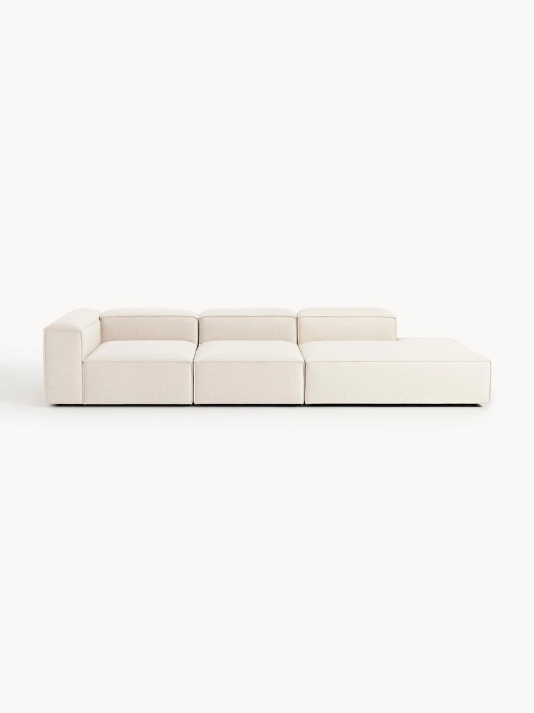 Chaise longue modular XL em mistura de linho Lennon
