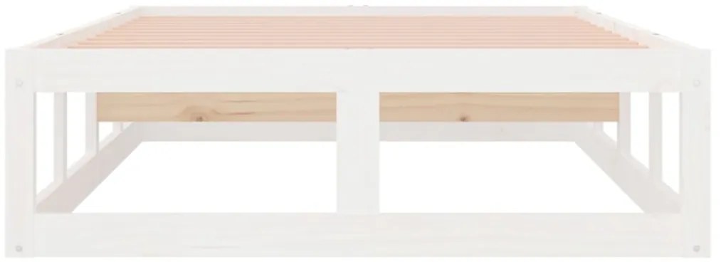 Estrutura cama pequena solteiro 75x190 cm madeira maciça branco