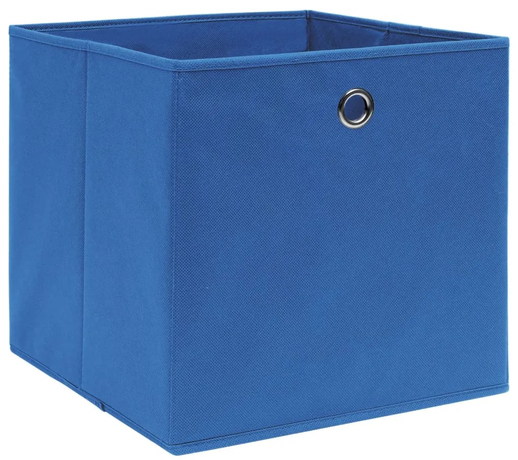 Caixas arrumação 4 pcs 28x28x28 cm tecido-não-tecido azul