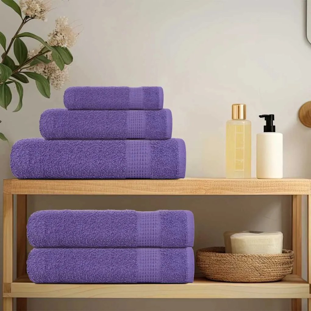 Toalhas de bidé 2 pcs 30x50 cm 360 gsm 100% algodão roxo