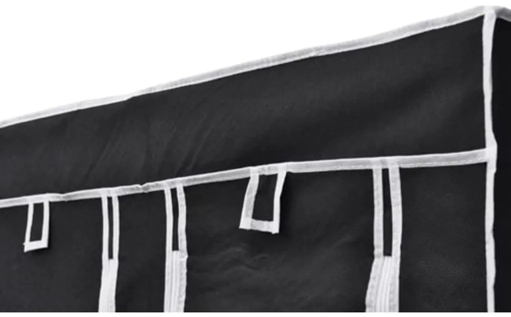 Roupeiros de tecido 2 pcs preto