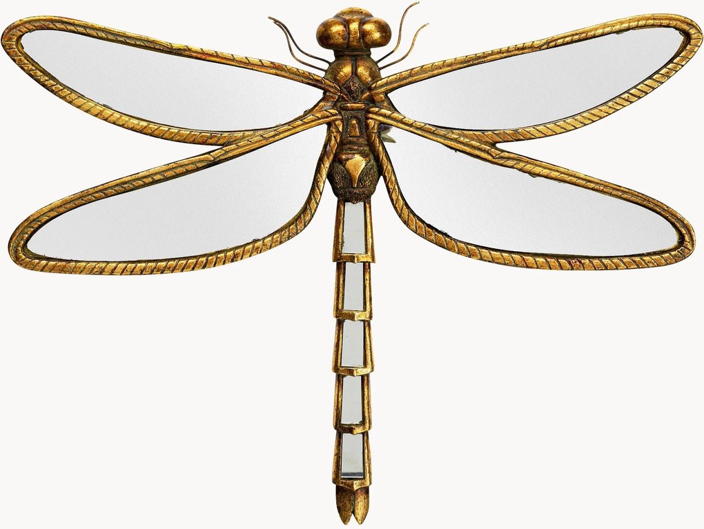 Decoração de parede espelhada Dragonfly, L 46 cm