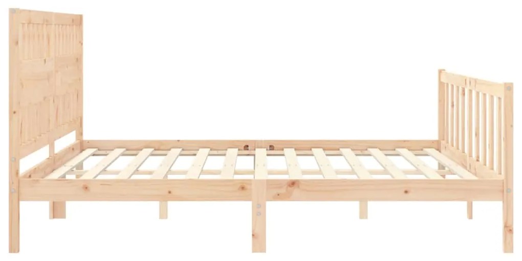 Cama sem colchão 200x200 cm madeira de pinho maciça