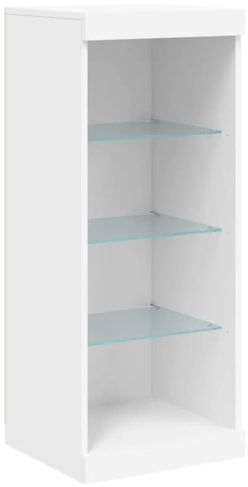 Aparador com luzes LED 162x37x100 cm branco