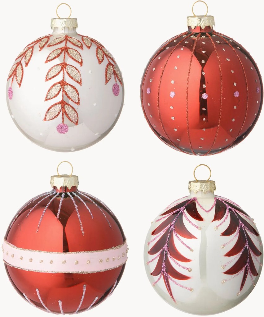 Bolas de Natal artesanais Seraphim, conjunto de 4