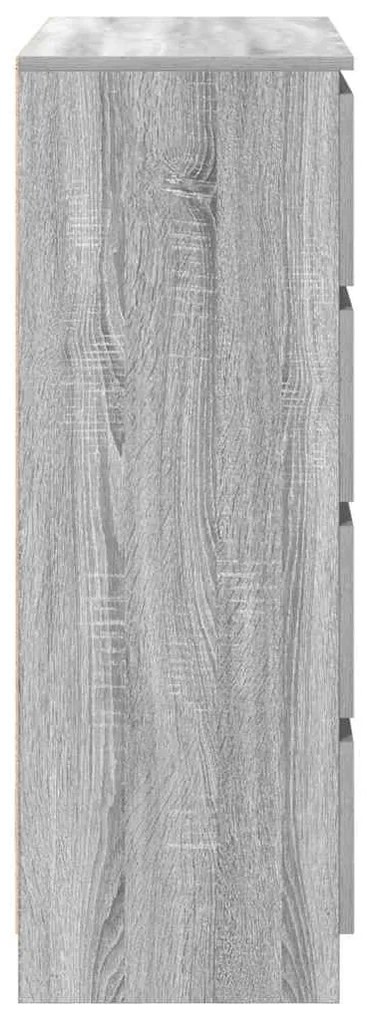 Aparador 80x35x99 cm derivados de madeira cinzento sonoma