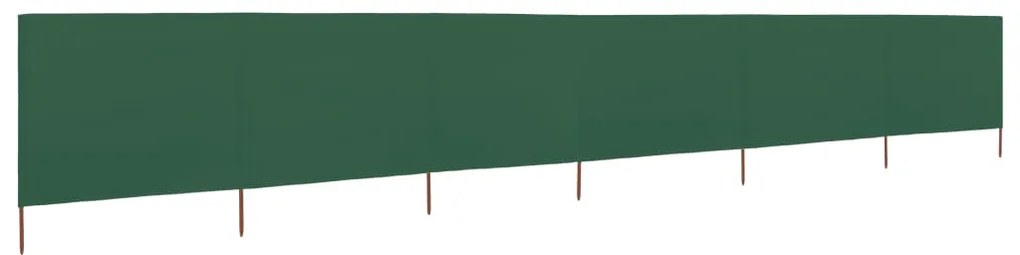 vidaXL Para-vento com 6 painéis em tecido 800x80 cm verde