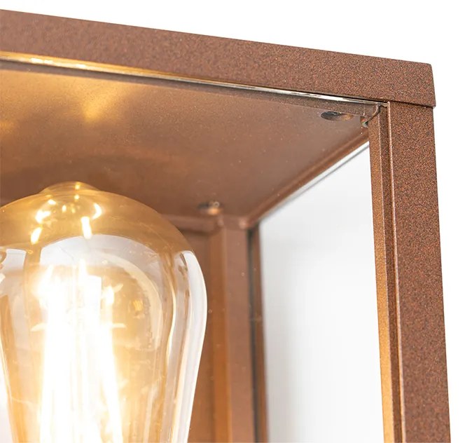 Candeeiro de parede industrial castanho enferrujado 38 cm 2 luzes IP44 - Charlois Industrial,Design