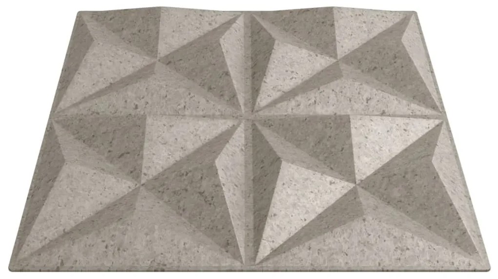 Painéis de parede 48 pcs 50x50 cm 12 m² XPS origami betão