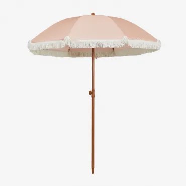 Sombrinha Ø175 Cm Em Tecido E Aço Miska Rosa Quartzo - Sklum
