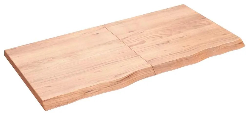 vidaXL Tampo de mesa 120x60x(2-4) cm carvalho tratado castanho-claro
