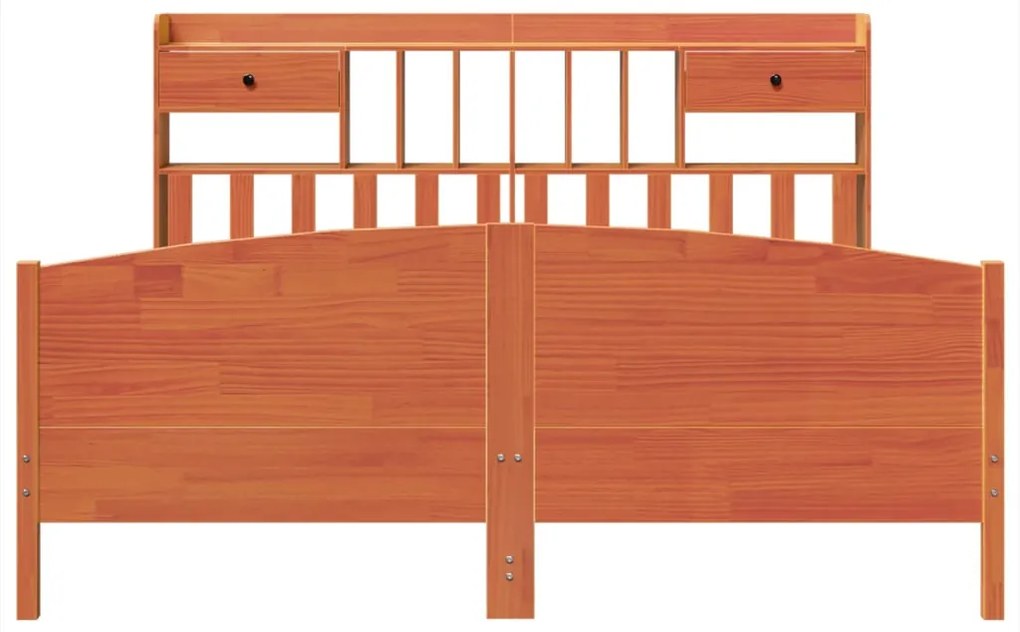 Cama com estante sem colchão 180x200 cm pinho maciço