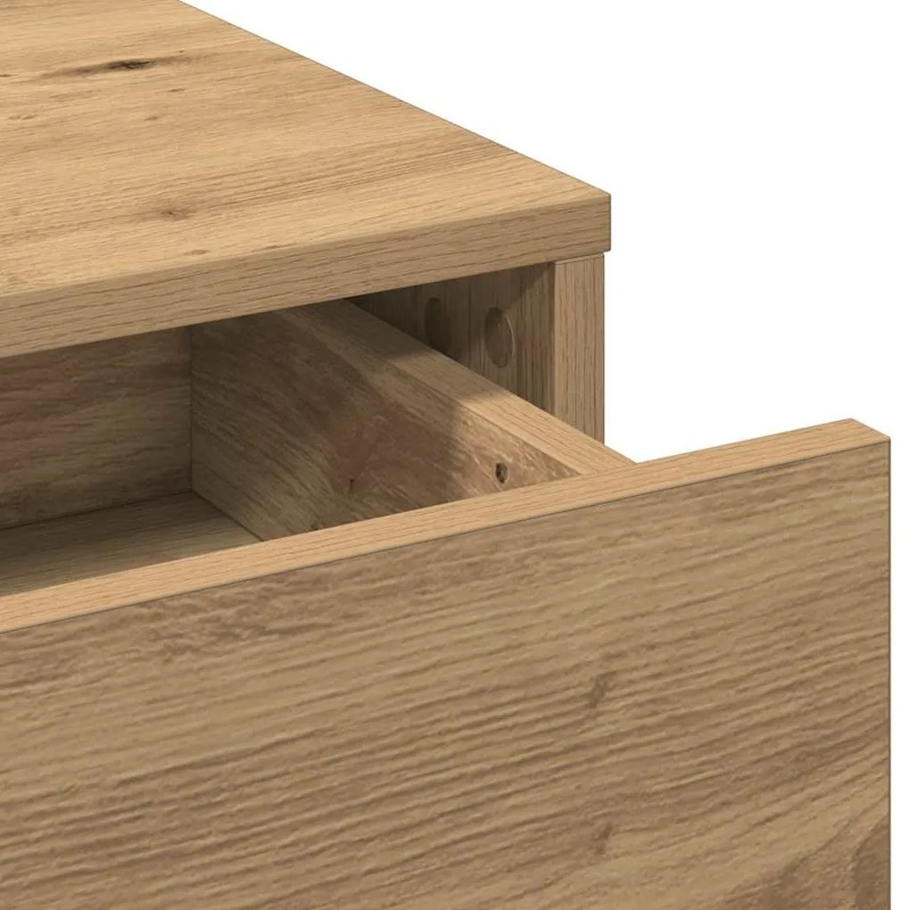 Mesa de Maquiagem vidaXL com Gavetas em Carvalho Artisan 50x41x140 cm