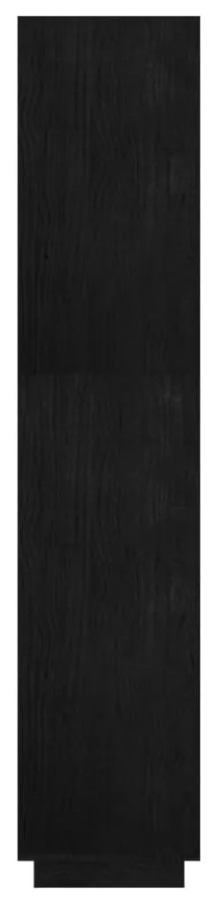 Estante/divisória 60x35x167 cm pinho maciço preto