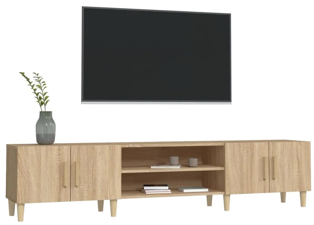 Móvel de TV 180x31,5x40 cm derivados de madeira carvalho sonoma