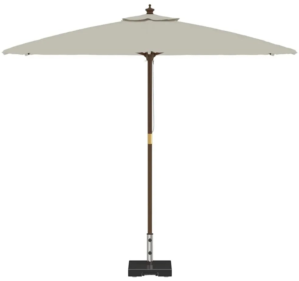 Base de Guarda-Sol Movível com Cabo em Granito Preto de 29 kg, Quadrad