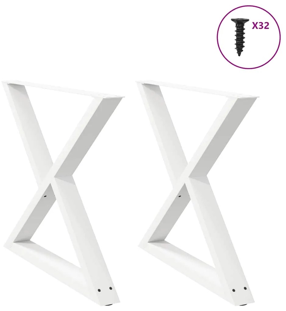 Mesa de jantar pernas 2pcs 90x(72-73,3)cm aço branco