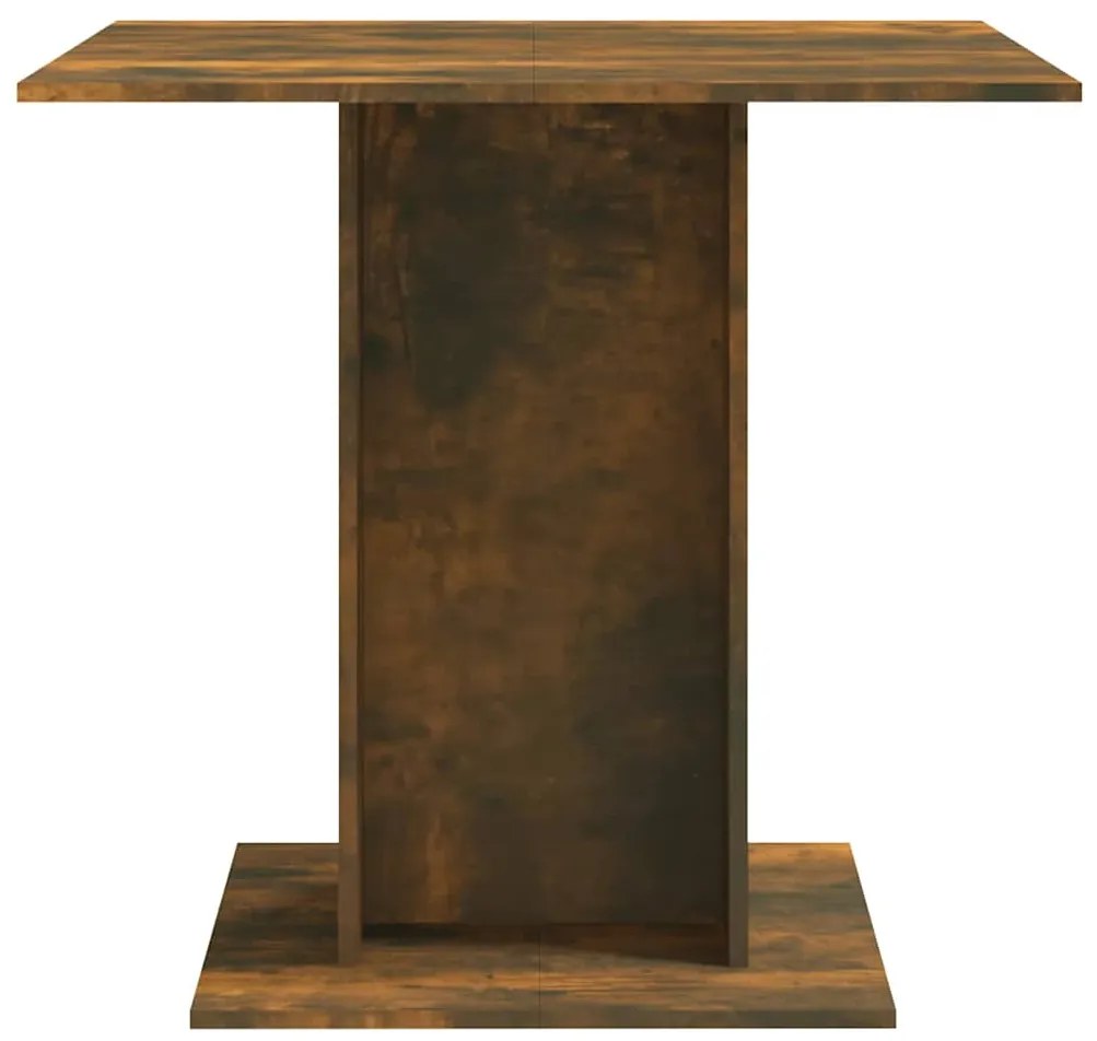 Mesa de jantar 80x80x75 cm derivados de madeira carvalho fumado