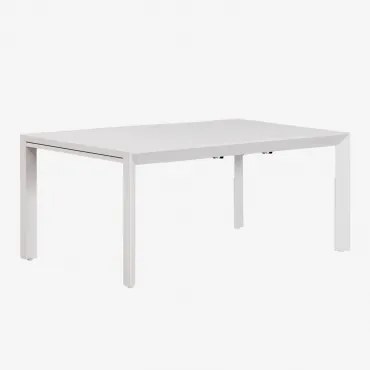Mesa De Jardim Retangular Extensível Em Alumínio Starmi 180-240x100 Cm Gardénia Branco - Sklum