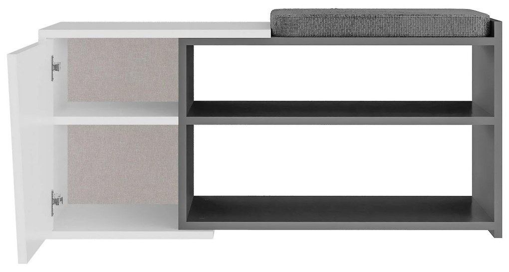 Sapateira Fiona com Prateleiras e Soft-Close – 104x47x37 cm – Antracit