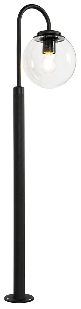 Lanterna moderna preta com vidro transparente 100 cm IP44 - Sfera