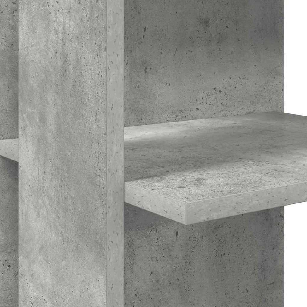 Mesa de Canto com Armazenamento em Concreto Cinza 140x113,5x75cm