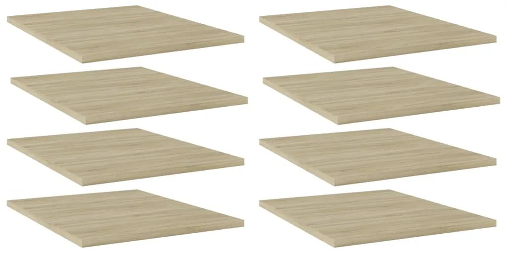vidaXL Prateleiras estante 8pcs 40x50x1,5cm contraplacado cor carvalho