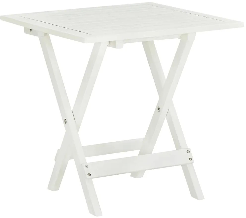 Mesa de bistrô 46x46x47 cm madeira de acácia sólida branco