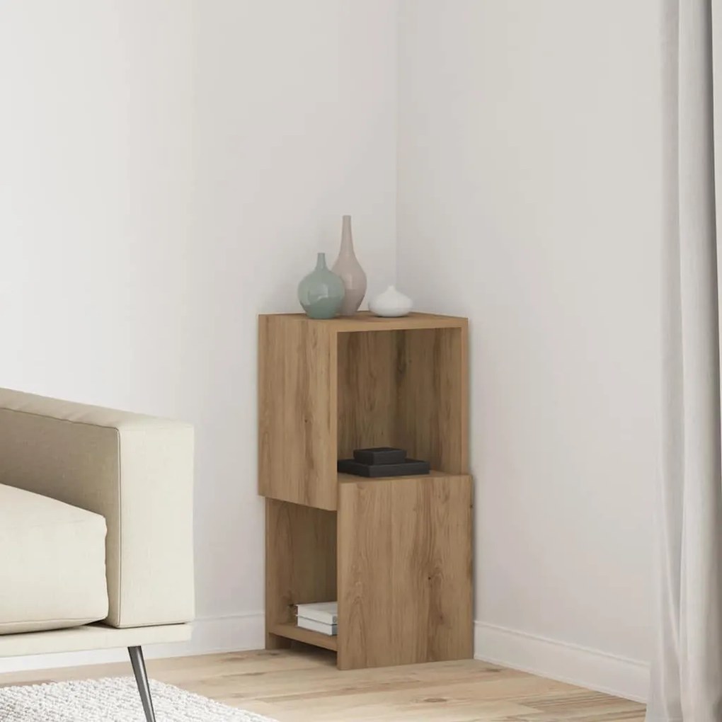 vidaXL Armário de canto Carvalho Artesanal 30,5x30x65cm